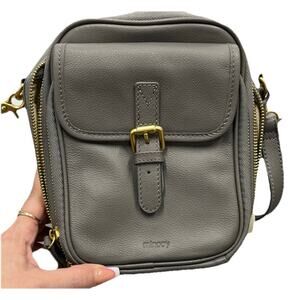 Minooy Naya Small Crossbody Bag Gray Leather